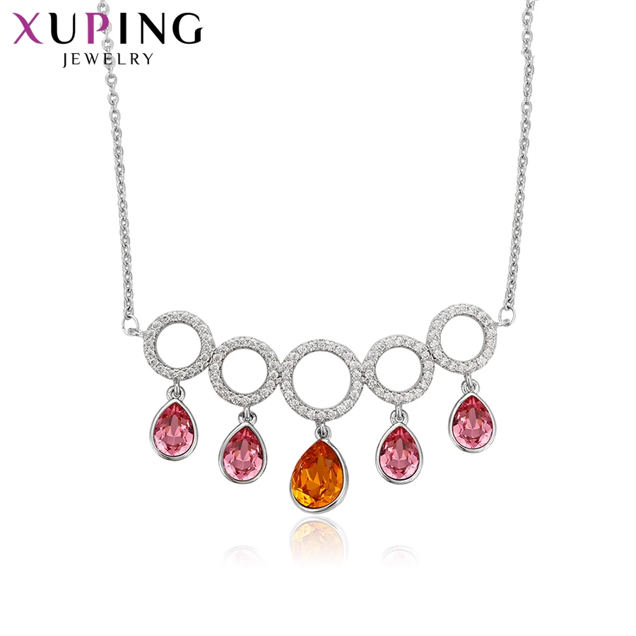 Xuping Water Dorp ожерелье кристаллы от Swarovski красочные романтические ювелирные изделия