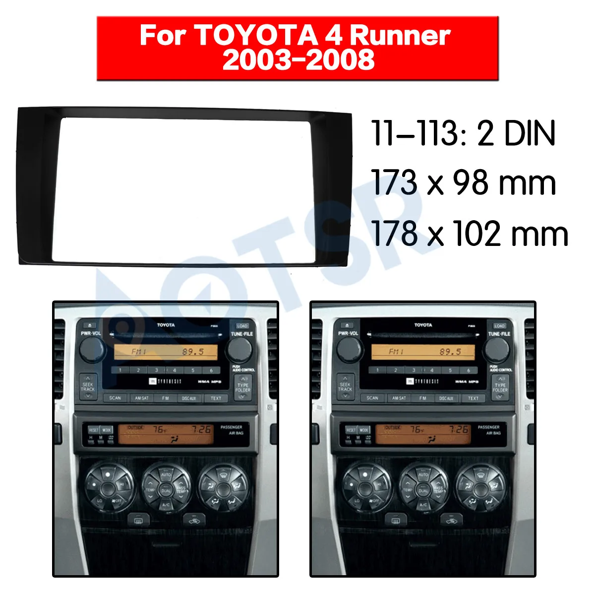 

Автомобильный радиоприемник Fascia Для TOYOTA 4 runner 2003-2008 установка автомобильный DVD аудио Верхняя Рамка адаптер рамка плеера