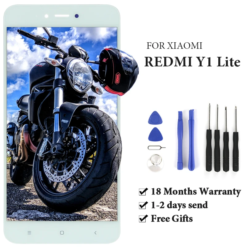 

1 шт. для Redmi Y1 lite/ Note 5A стандартная версия ЖК-дисплей качества AAA 5,5 "Сменный ЖК-экран дигитайзер телефон в сборе