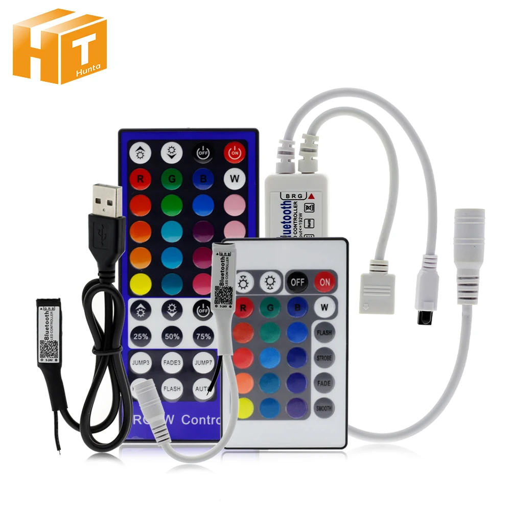 Светодиодный контроллер DC5V 24V Bluetooth RGB RGBW IOS / Android APP для светодиодной