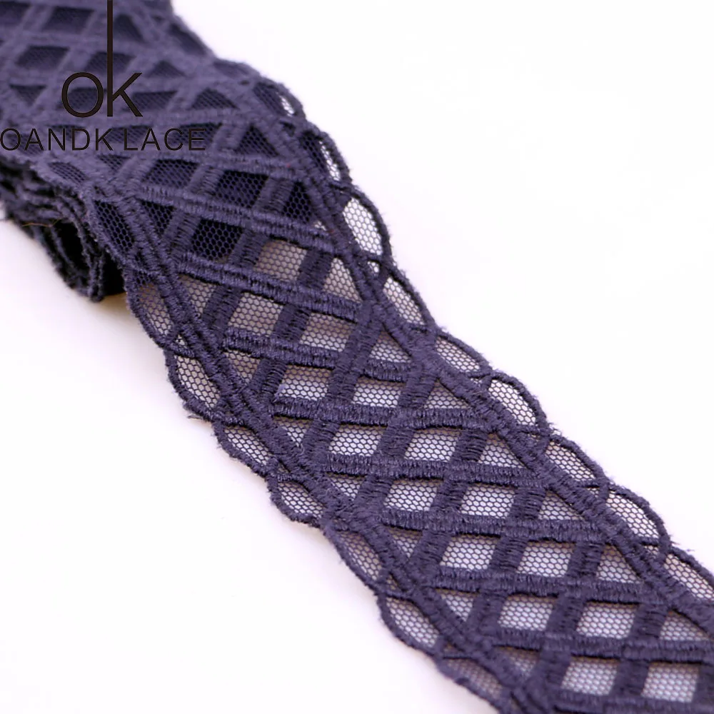 1 ярд пользовательского кружевного штрих-кода водорастворимое Сетчатое кружево