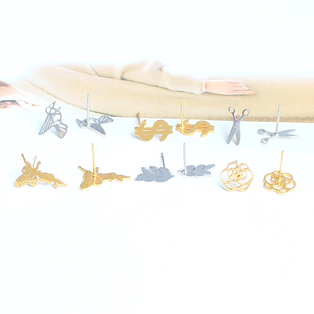 Серьги-гвоздики из нержавеющей стали 2018 модные ювелирные изделия brincos аксессуары