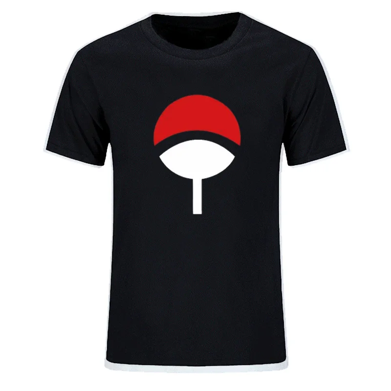 

2019 new summer sasuke uchiha crest t-shirt cotton tops tees men short sleeve boy casual homme tshirt t shirt plus Size