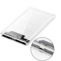 chenyang usb c type c to 2 5 inch sata ssd hdd external enclosure transparent for laptop pc