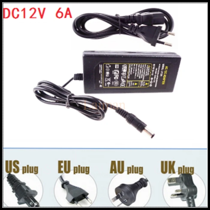 AC 100 240 В в DC 12 1A 2A 3A 5A 6A 8A 10A адаптер питания EU/US/UK/AU вилка трансформатор драйвер для
