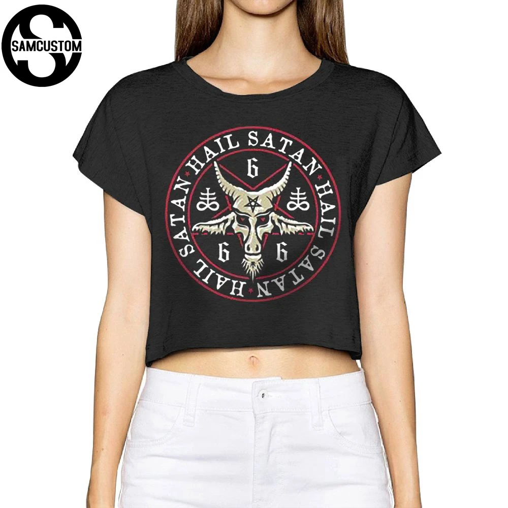 SAMCUSTOM Camisetas настоящий короткий новый сатана 3D печать летняя модная уличная