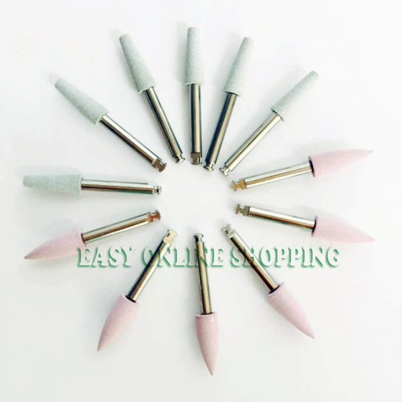 

Hot Sale Dental Diamond Burs Assorted Silicone 12pcs Polisher Cup Latch type 2.35mm New
