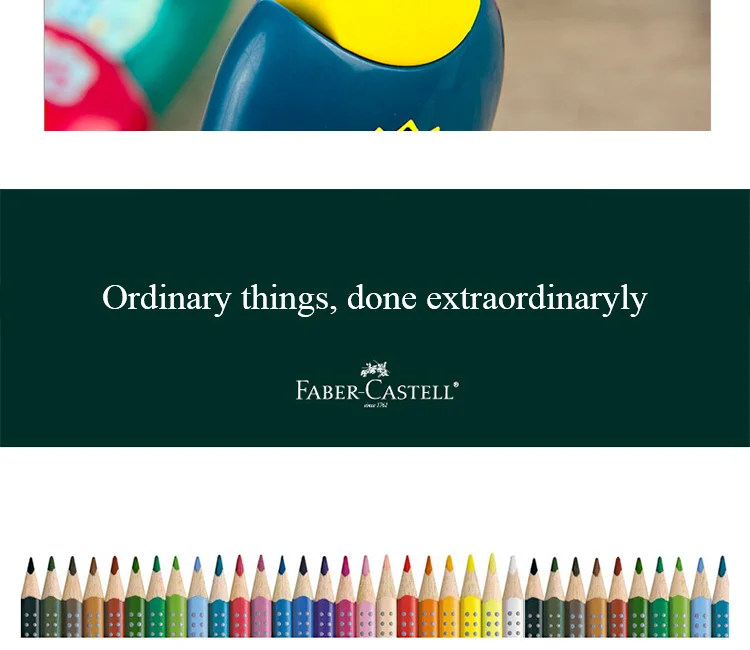 Faber-Castell милый точилка для карандашей 6 Цвета с милыми иллюстрациями Faber Castell двойное отверстие точилка для карандашей для классной комнаты расходные материалы