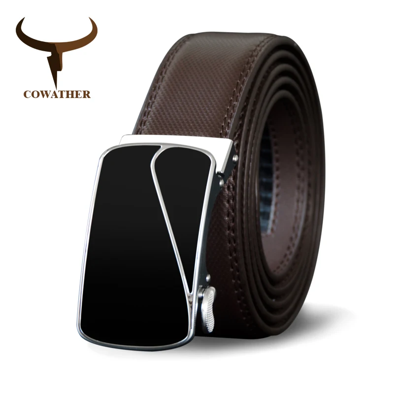 Cowather новые корова натуральная кожа ремни для мужчин роскошный мужской ремень