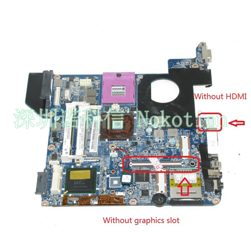 

Материнская плата NOKOTION A000027530 A000027550 для ноутбука Toshiba Satellite M305 U400 серия, системная плата ddr2, рабочий процессор