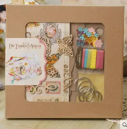 Горячие DIY Скрапбукинг Фотоальбом любовь кружева альбом деревянные рамки 5