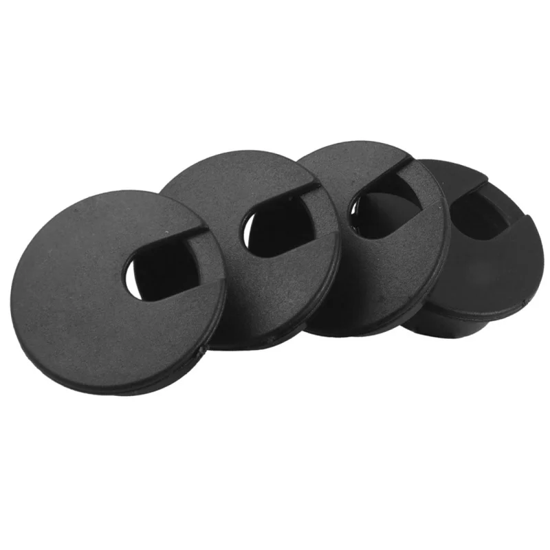 

5 Pcs Computer PC Desk 35mm Dia Flip Grommet Cable Hole Cover