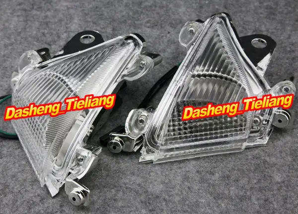 

Motorcycle Front Turn Signals Indicator Lamp Blinker Lens Cover for Kawasaki 2004-2005 ZX10R 04-05 Clear, Spare Part Accessory