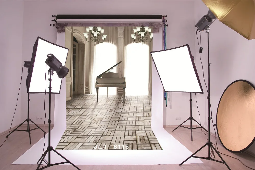 Фон для студийной фотосъемки с изображением фортепиано Большого зала фотостудии