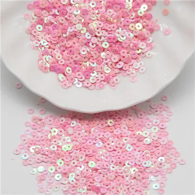 ab pink 3 мм 4 мм 5 мм 6 мм блестки плоские круглые свободные блестки ремесла блестка швейная одежда украшения DIY аксессуары Lentejuelas Para Coser - Цвет: ab pink