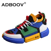 adboov brand retro high top sneakers men mixed colors designer shoes mens casual shoes fashion sock skateboarding shoes