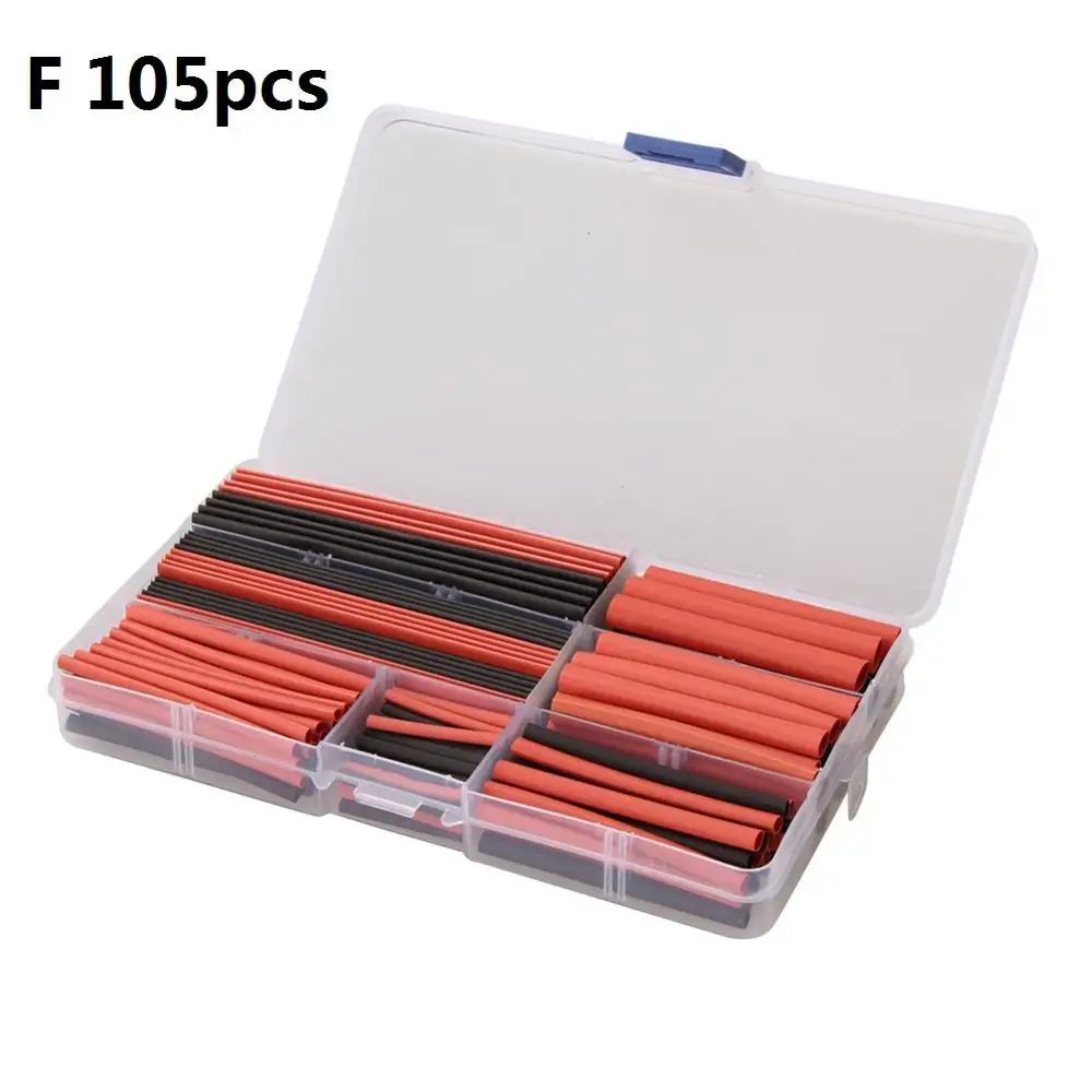 F 150pcs 530 шт./компл. термоусадочные трубки изоляционные, термоусадочные трубки ассортимент электронные полиолефина Соотношение 2:1 Обёрточная бумага провода кабельная муфта комплект - Цвет: F 150pcs