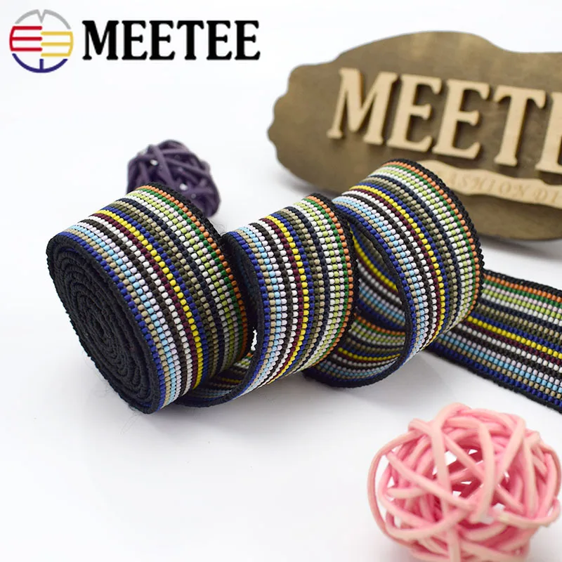 Meetee 2 метра 25/40/50 мм цветная утолщенная эластичная тесьма DIY Ремесло Декор Одежда