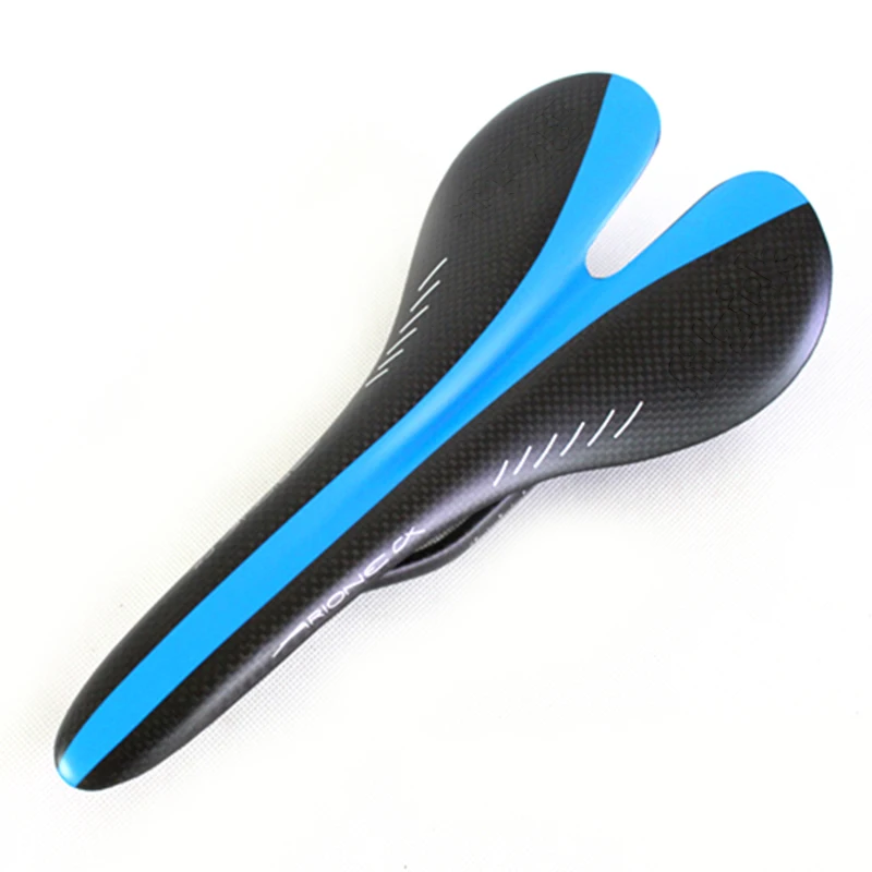 Синее матовое седло из углеродного волокна для дорожного велосипеда коврик