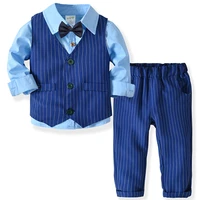 boys clothes spring autumn fashion baby suit british wind childrens suits gentleman long sleeve shirt vest pants kids sui