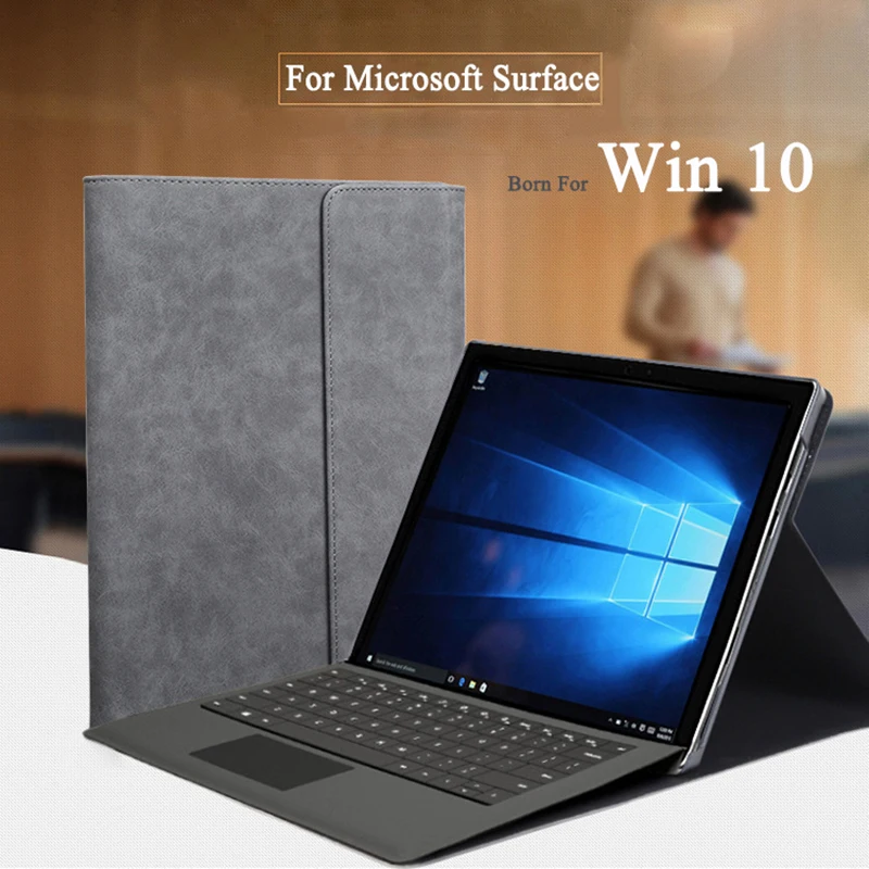 Ягненка зерно гранулы бизнес и Мода флип плоский чехол для microsoft Surface Pro 4 5
