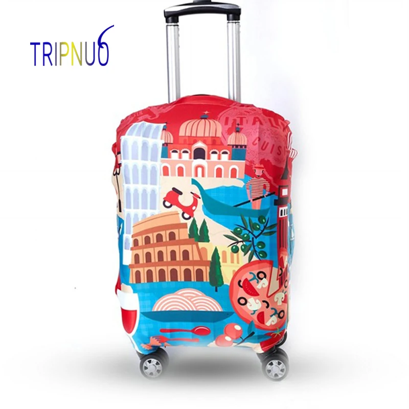 TRIPNUO красный чехол с черепом для чемодана, дорожный Эластичный Защитный чехол для багажа, эластичные дорожные аксессуары, чехол на колесиках