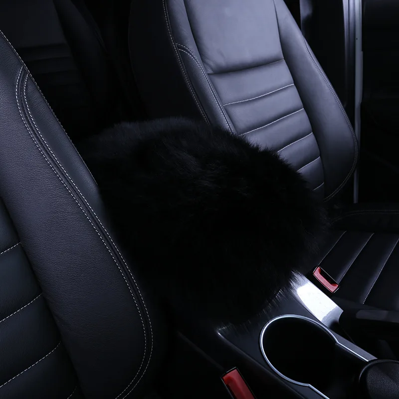 Теплый мех плюшевый автомобильный подлокотник Автомобильная Центральная консоль подлокотник коробка крышка подлокотник коробка мягкая подушка универсальная установка
