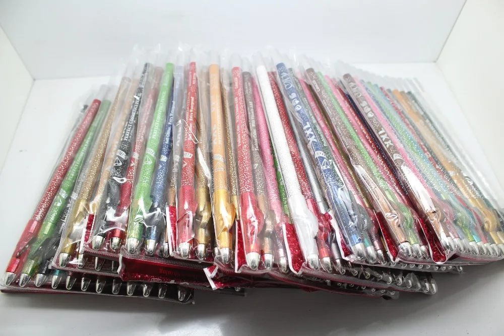 Подводка для глаз Профессиональная подводка темно синий блеск с точилкой 12