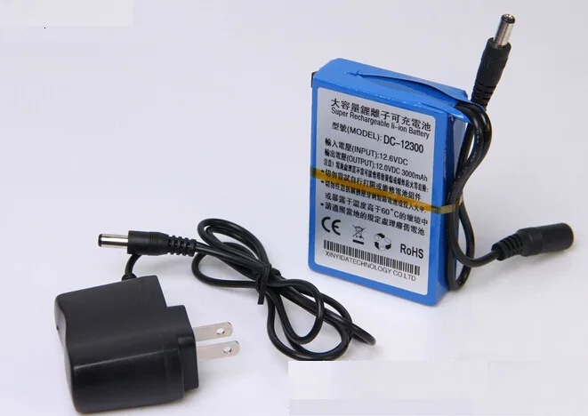 Anysun DC 12300 полимерный аккумулятор 12v 3000mah литиевая батарея dc12300 перезаряжаемый +