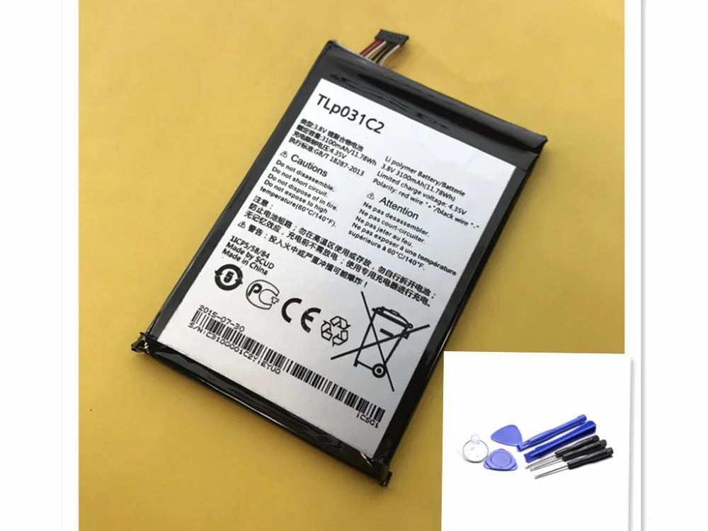 Аккумулятор TLp031C2 3100 мАч для телефона Alcatel TLP031C1 ONE TOUCH 8030Y OT-8030B HERO 2 CS-OT803SL M811 M812 M812C +