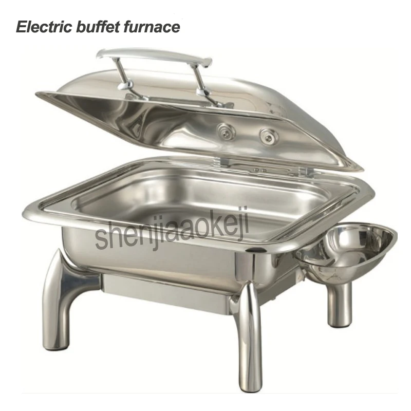 

Commercial Stainless steel buffet stove Electric heating round Buffet stove Restaurant Square food Insulation furnace 220v 400w