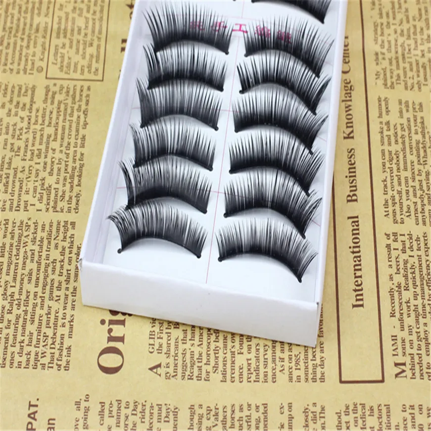 2017 * Горячие ресницы Φ! Модные натуральные Длинные Накладные ручной работы 10 пар |