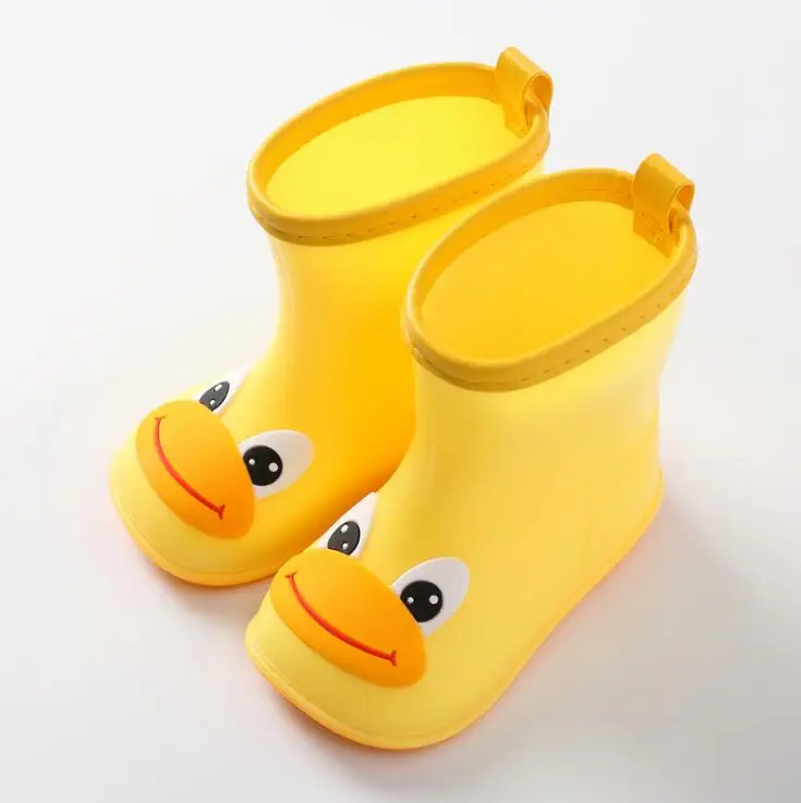 yellow 1 Новинка; модная классическая детская обувь; детская обувь из ПВХ и резины; детская обувь с героями мультфильмов; детская водонепроницаемая обувь; непромокаемые сапоги - Цвет: yellow 1