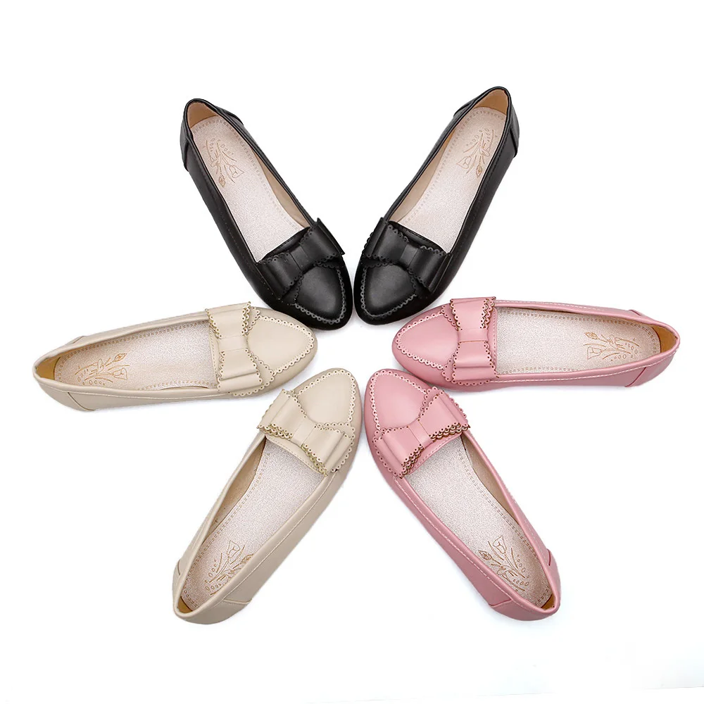 Весна Осень Новое прибытие плюс размер 11 12 Мода Мелкая Повседневная Твердые