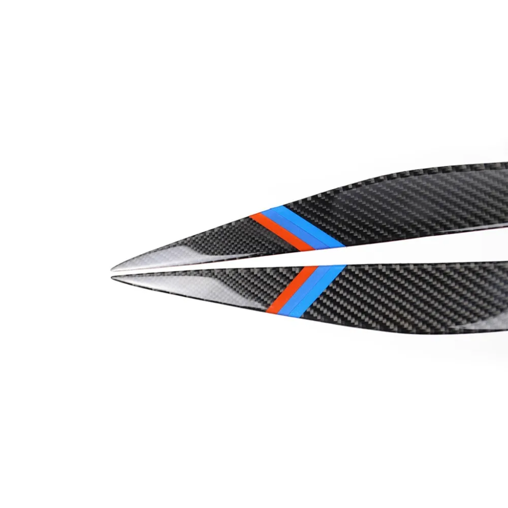 

For BMW F10 F18 5 Series 2011-2017 2PCS/Set Carbon Fiber Car Headlight Eyebrows Decoration Stickers Automobile Car Accessories