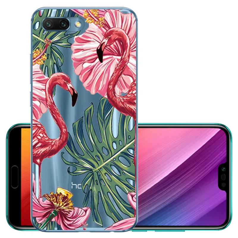 CROWNPRO Funda для huawei Honor 10 чехол s Силиконовый ТПУ для Honor10 5,8" мягкая задняя крышка прозрачный для huawei Honor 10 чехол для телефона TPU - Цвет: HLH
