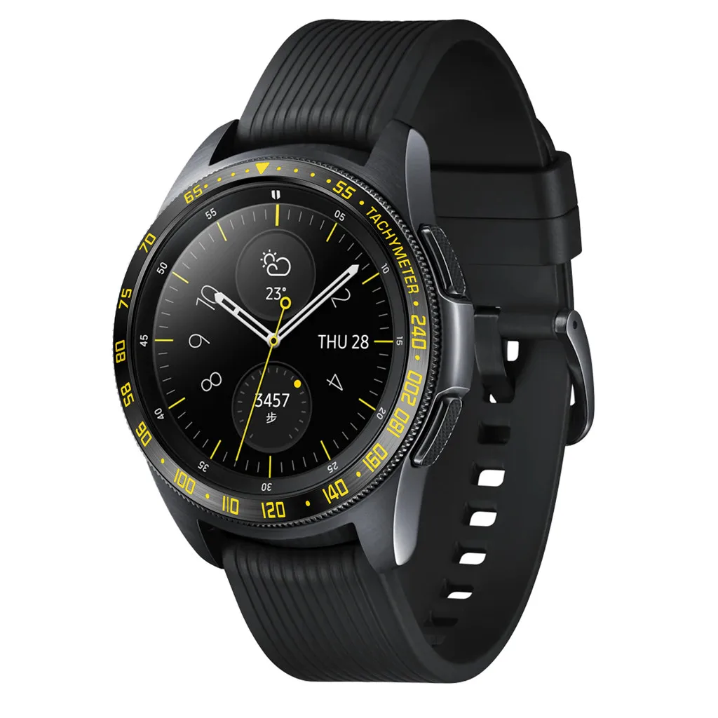 Модные украшения часов Аксессуары для samsung Galaxy Watch 42 мм, драгоценный камень кольцо клеющаяся крышка против царапин металл прочный роскошный