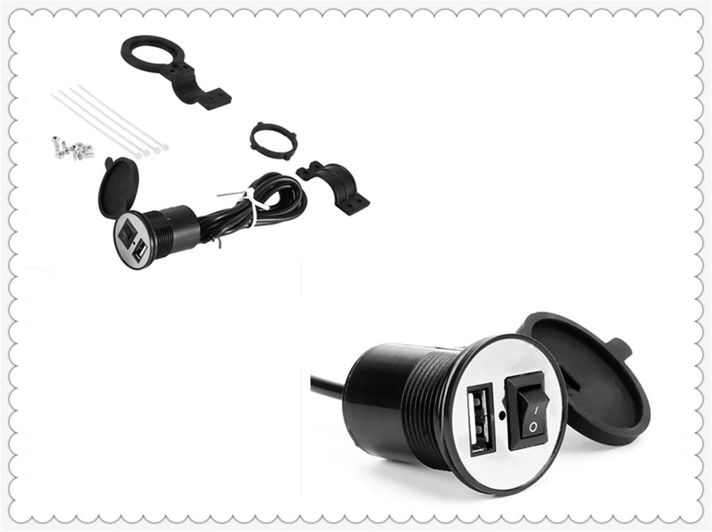 Мотоцикл USB Мобильный телефон зарядное устройство источника питания