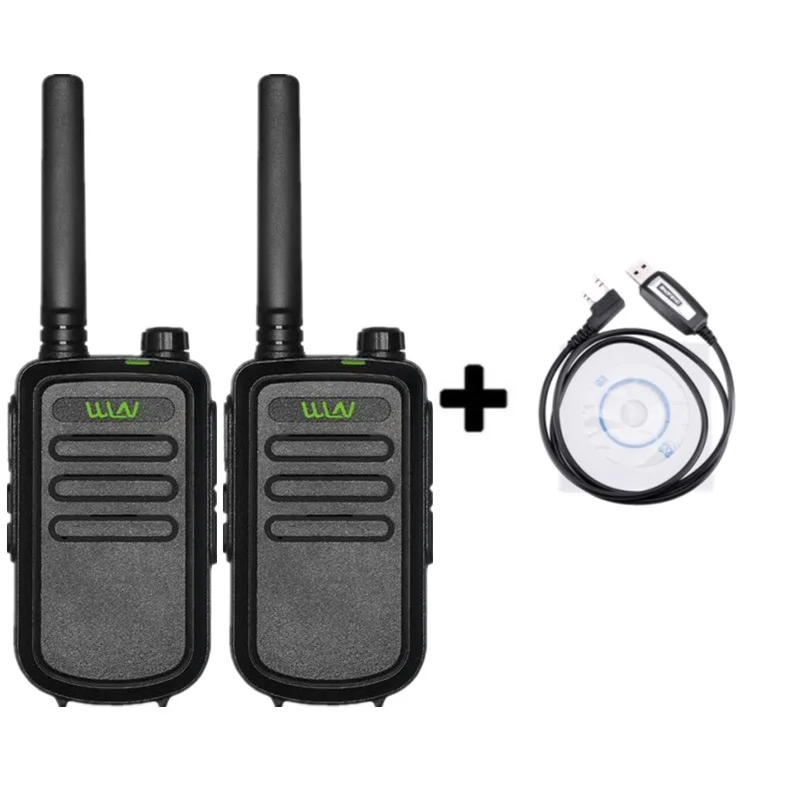 Add a program cable 2 шт. WLN KD-C10 рация Uhf 400-470 МГц 16 каналов мини двухсторонняя радиостанция FMR PMR KDC10 Ham Radio Amador - Цвет: Add a program cable