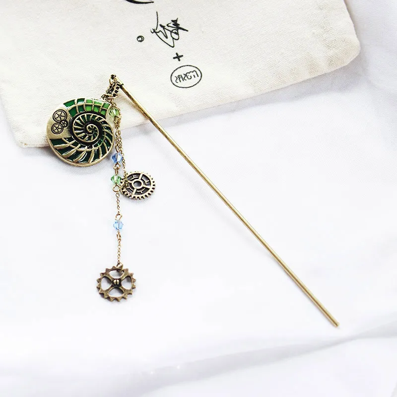 Timlee H057 New Retro Personality Geometry Gear Tassels Alloy Hair Sticks Accessory Wholesale | Украшения и аксессуары