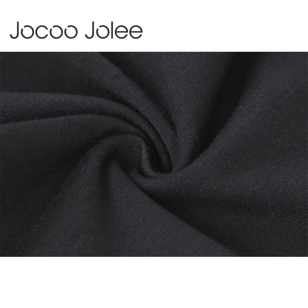 Женская футболка с круглым вырезом Jocoo Jolee пикантный укороченный топ открытой