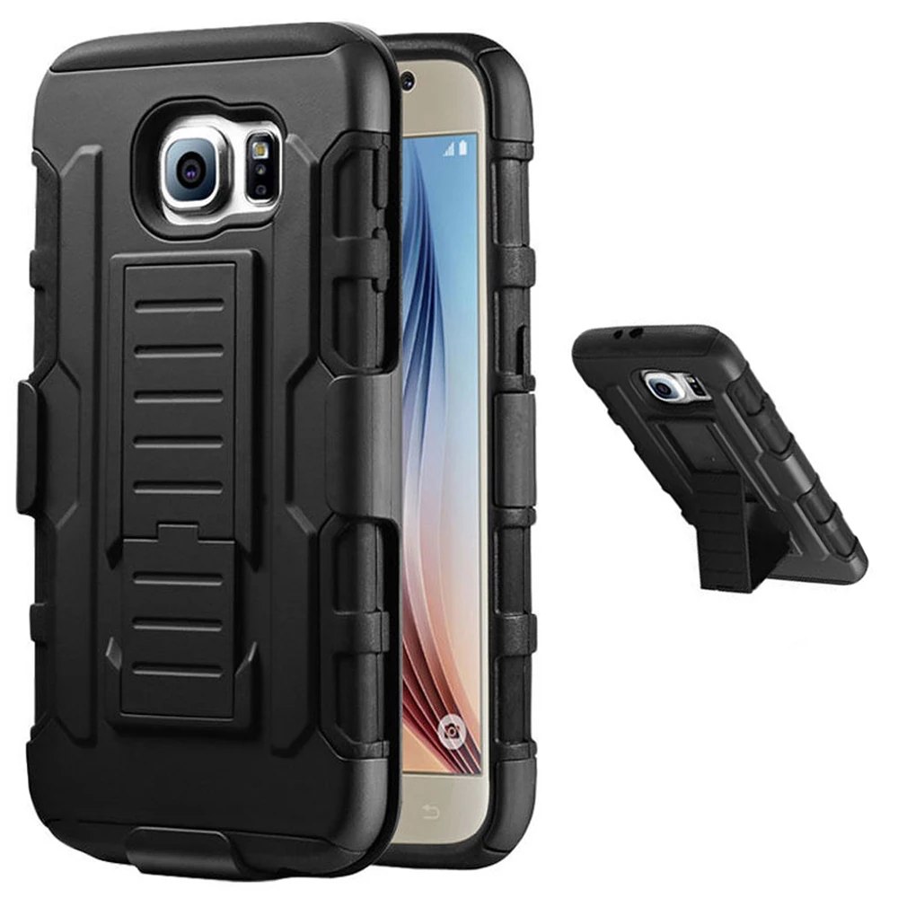 Новинка 2017 года Kickstand Гибридный для Samsung Galaxy Броня задняя крышка Зажим ремня