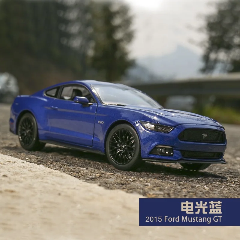 SAINTGI 2015 Ford Mustang GT Форсаж 1:24 модель автомобиля детские игрушки Diecast Отступить Свет