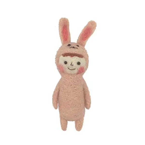 FL052g Модные женские DIY милые животные детские игрушки куклы Шерсть Войлок тыкается киттинг не готовая ручная работа шерсть материал для валяния - Цвет: FL052g