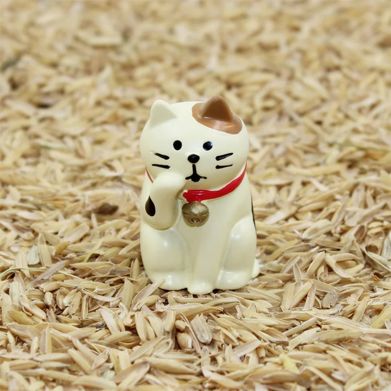 Миниатюрные фигурки Decole Cat Lucky Cat Panda Penguin, японское животное Zakka, украшение для дома, садовая игрушка из смолы