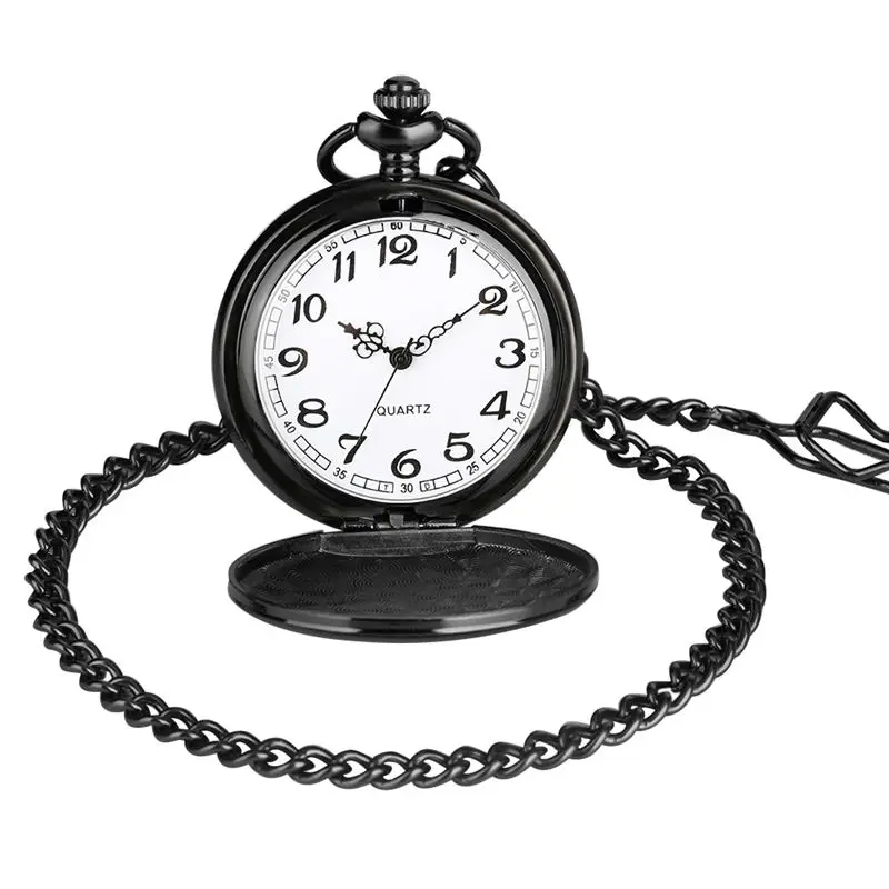 

YISUYA Quartz Pocket Watch To My love Series Black Case Alloy Watch Necklace Chain FOB Classic Lovers Gift reloj bolsillo