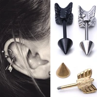 arrow shape body jewelry ear tragus piercing ear cartilage earring stainless steel ear stud earrings