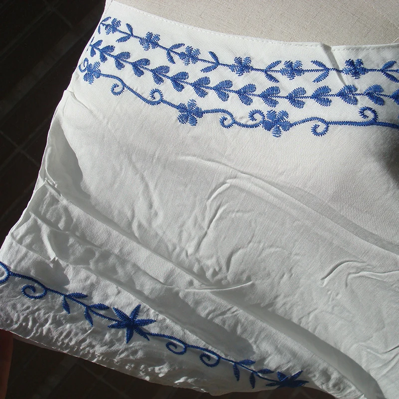 Женское пляжное платье-саронг с вышивкой белое повседневное праздничное платье