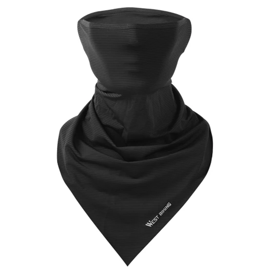 Black Stripe WEST BIKING Лето маска для велоспорта дышащий Спорт на открытом воздухе маски для лица ледяной шелк бандана повязка на голову, анти-УФ, для бега, тренировочные маска для лица - Цвет: Black Stripe