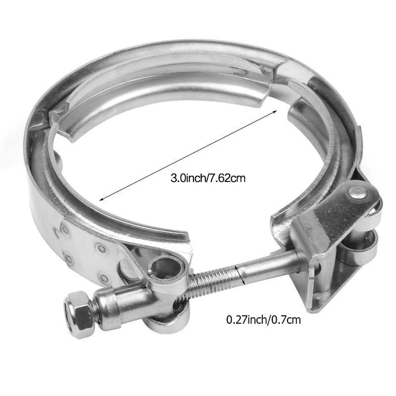 ESPEEDER 3 0 &quotУниверсальный выхлоп из нержавеющей v ленты зажим и фланец комплект